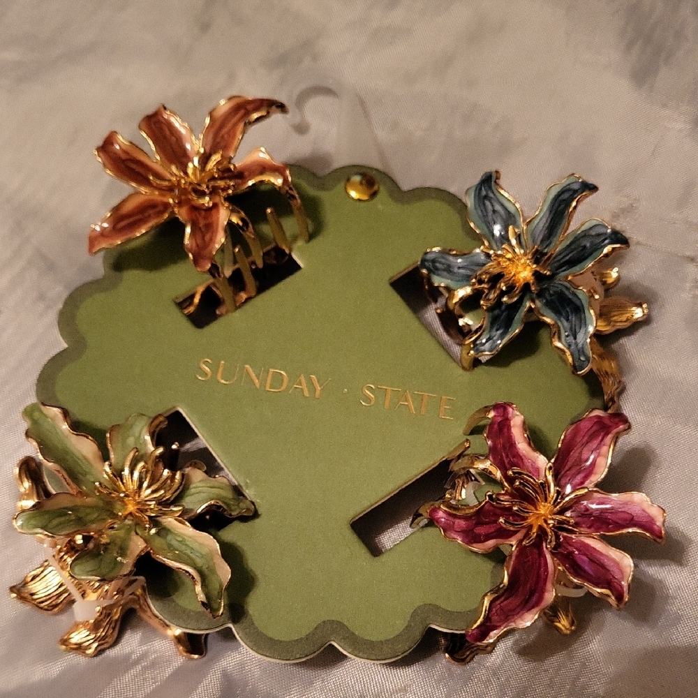 Floral Hair Clip Brand New TL M Rt LS